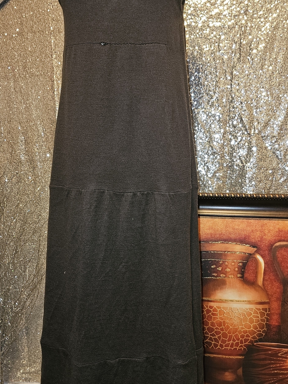 Women’s Carcoal Maxi Dress - Classic Long Dress Large (14)